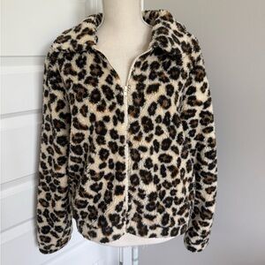Leopard Print sherpa jacket
